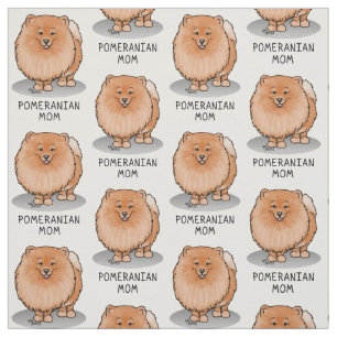 Pommern Mamma Pom Mamma (orange röd) Cute Hund Tyg