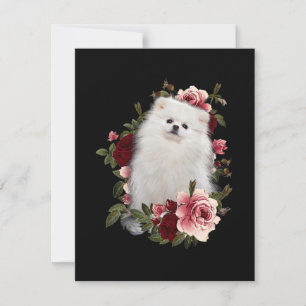 Pommern med blomma anteckningskort