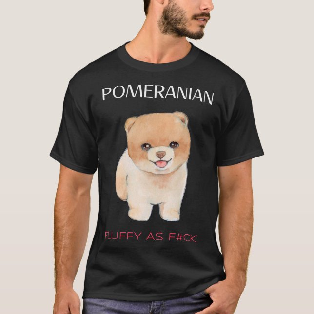 Pommern Nalle Fluffy Girlkompis T Shirt (Framsida)