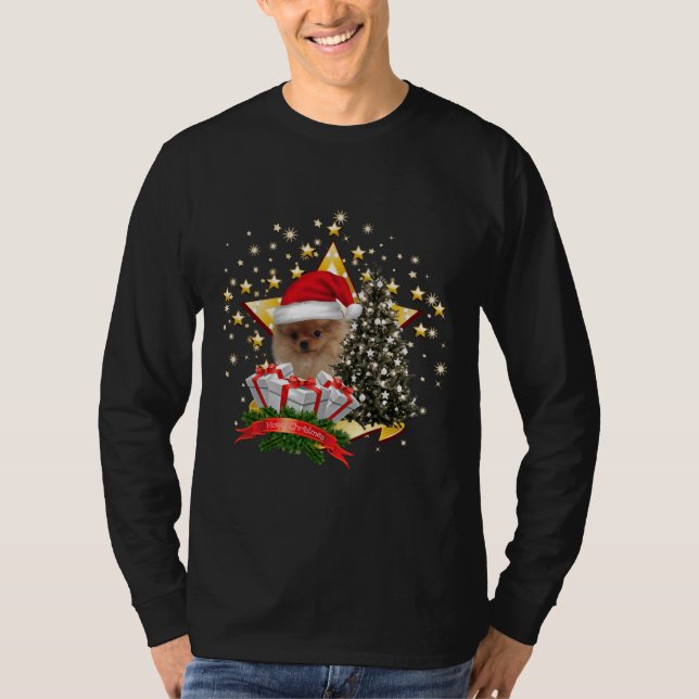 Pommern och tillbehör jul t shirt (Framsida)
