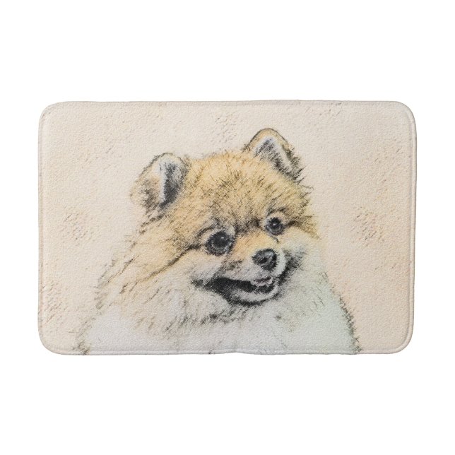 Pommern (Orange) - Original Hund Art Badrumsmatta (Framsidan)