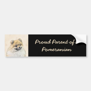Pommern (Orange) - Original Hund Art Bildekal