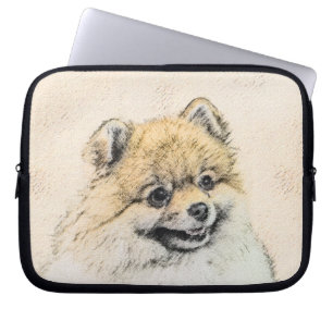 Pommern (Orange) - Original Hund Art Laptop Fodral