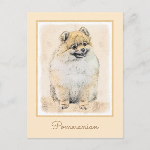 Pommern (Orange) - Original Hund Art Vykort