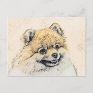 Pommern (Orange) - Original Hund Art Vykort