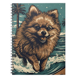 Pommern på stranden anteckningsbok