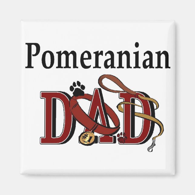 Pommern Pappa-gåvor Magnet (Framsidan)