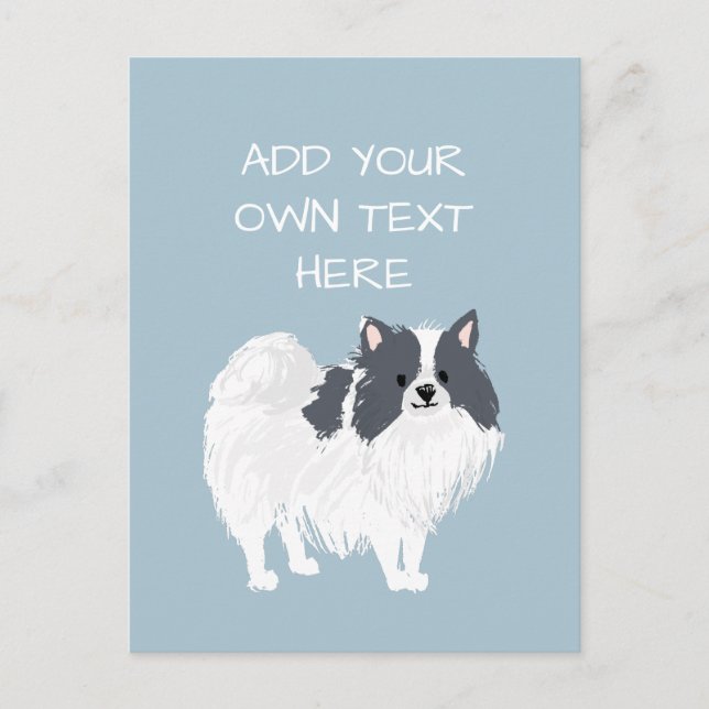 Pommern Personlig Hund Namn Vykort (Framsida)