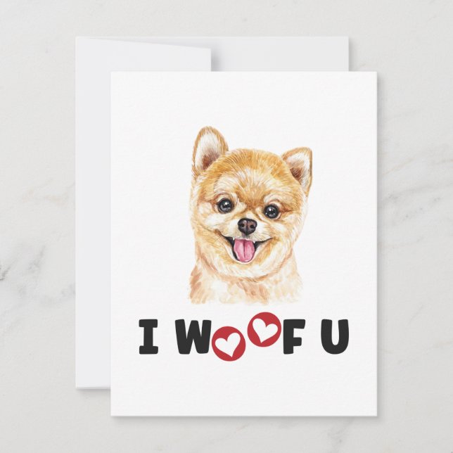 Pommern Pom Hund I Woof You (Framsida)