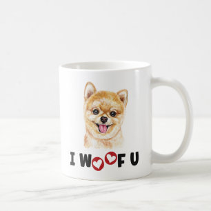 Pommern Pom Hund I Woof You Kaffemugg