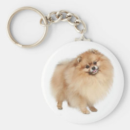 Pommern Pom Puppy Hund Keychain Nyckelring