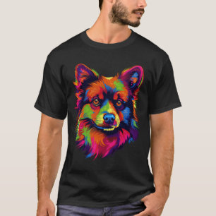 Pommern Pop Art Bliss: Vibrant Hund Elegance T Shirt