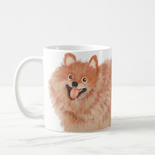 Pommern Porträtt-kaffe Mugg (Vänster)