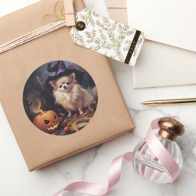 Pommern Pumpkins Halloween Scary Runt Klistermärke (Gåvor)