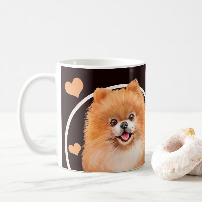 Pommern Puppy Hund varje gång du gör Kaffemugg (Med munk)