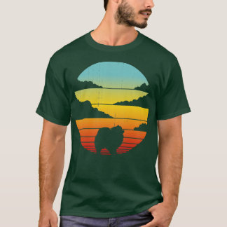Pommern Retro Vintage Sunset 60 s 70 för manar W T Shirt