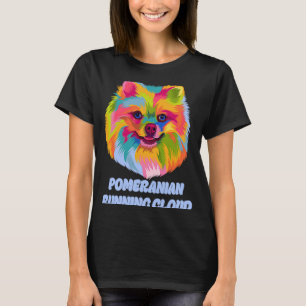 Pommern Running Cloud Dog Humor Pets Pom Pom T Shirt