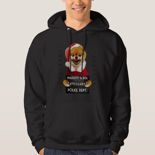 Pommern Santa Julafton Hoodie (Framsida)