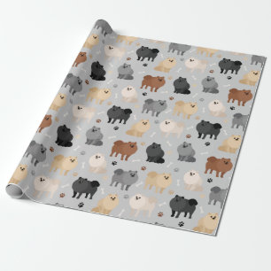 Pommern Tass och Hund Bones Presentpapper