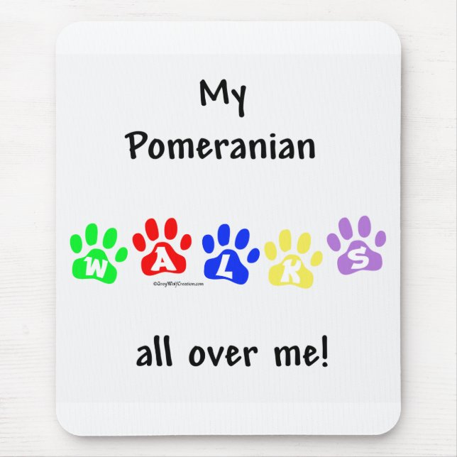 Pommern Walks över mig Musmatta (Framsidan)
