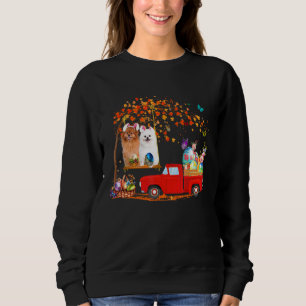 Pommern Wearing Bunny Ear Red Lastbil med ägg T Shirt