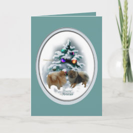 Pommernas julklappar helgkort