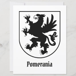 Pommerskt vapen svart och vitt heraldiskt