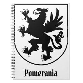 Pommerskt vapen svart och vitt heraldiskt anteckningsbok