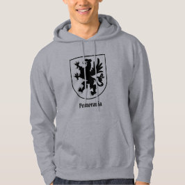 Pommerskt vapen svart och vitt heraldiskt hoodie