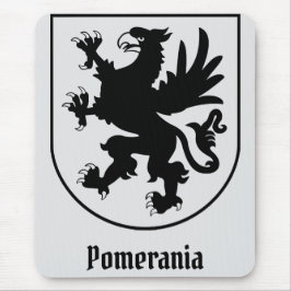 Pommerskt vapen svart och vitt heraldiskt musmatta