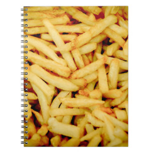 Pommes frites anteckningsbok med spiral