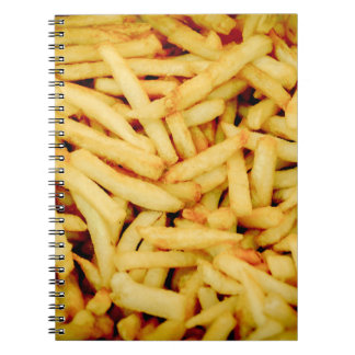 Pommes frites anteckningsbok med spiral