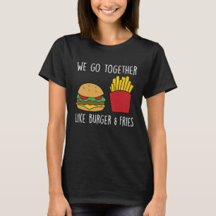Pommes Frites Cheeseburger Snabbmat Hamburgare Til T Shirt