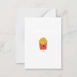 Pommes frites, chips, het chips tema anteckningskort