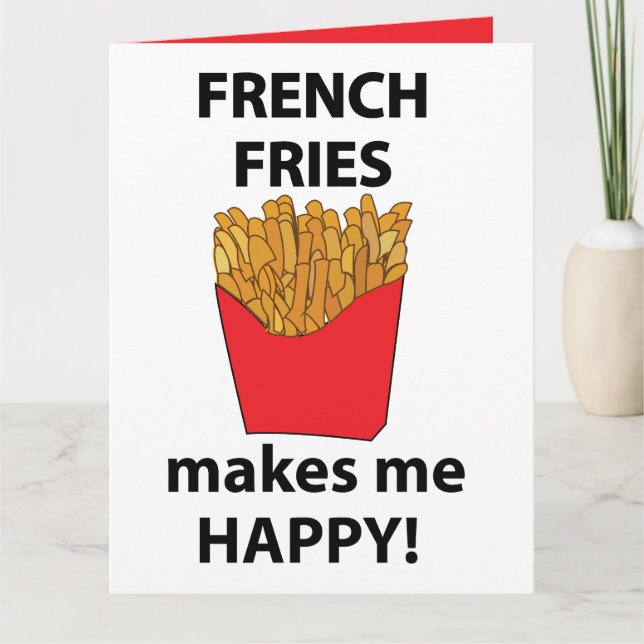 Pommes Frites Gör Mig Glad Pommes Frites Kort (Framsida)