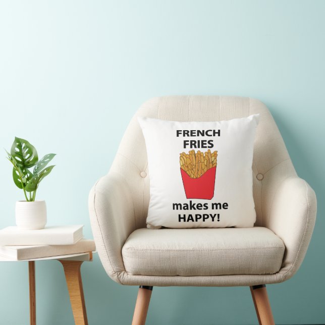 Pommes Frites Gör Mig Glad Pommes Frites  Kudde (Stol)