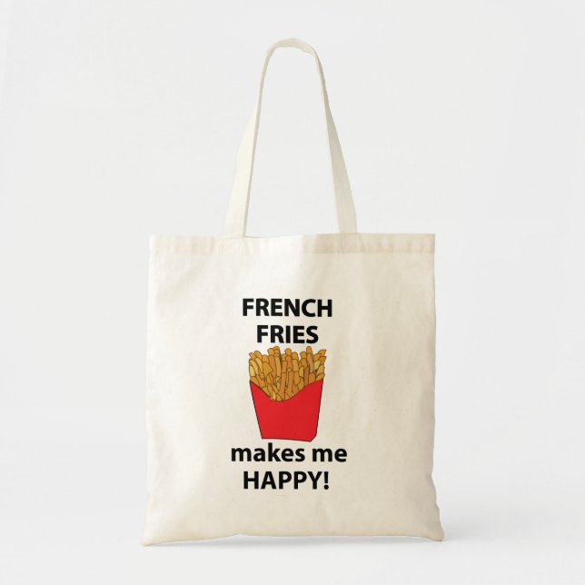 Pommes Frites Gör Mig Glad Pommes Frites  Tygkasse (Framsidan)