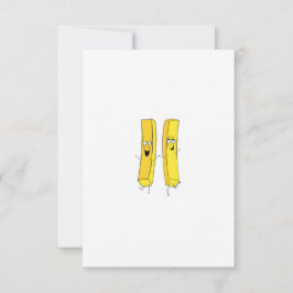 Pommes frites-inspirerad design tack kort
