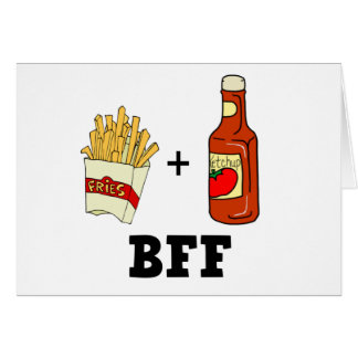 Pommes frites & Ketchup BFF Hälsningskort