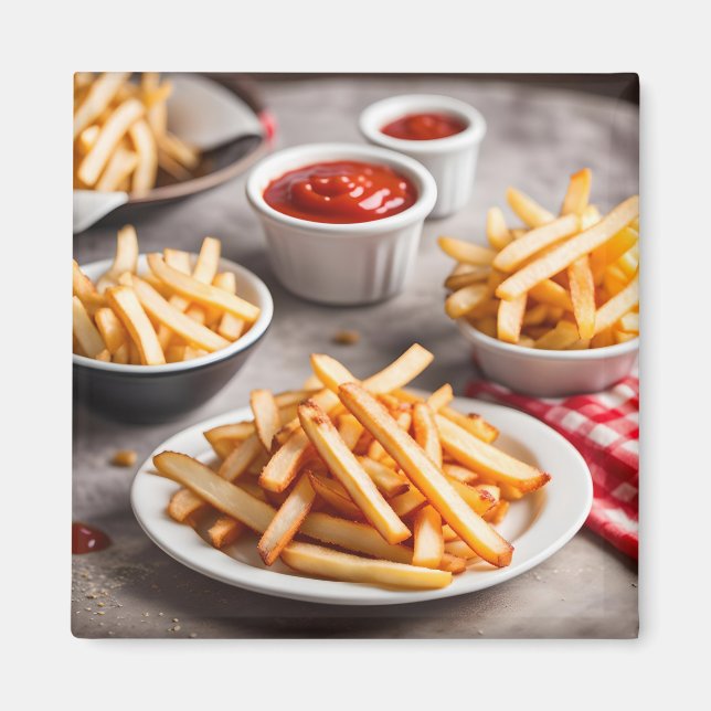 Pommes frites & Ketchup Magnet (Framsidan)