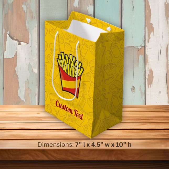 Pommes Frites Mellanstor Presentpåse (Skapare uppladdad)