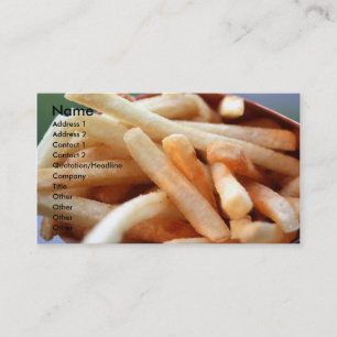 Pommes frites profilerar kortet visitkort