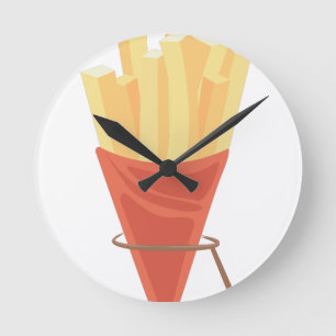 Pommes frites rund klocka