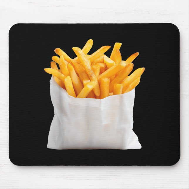Pommes Frites Stekar Roliga Halloween Mat Kostym Musmatta (Framsidan)