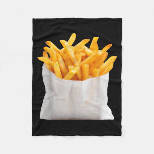 Pommes Frites Stekar Roligt Halloween Mat Kostym Fleecefilt