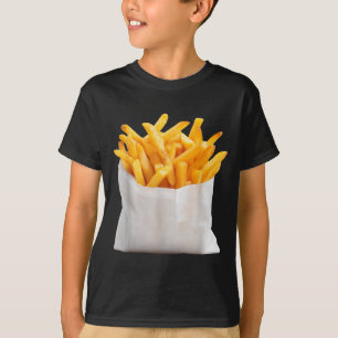 Pommes Frites Stekar Roligt Halloween Mat Kostym T Shirt