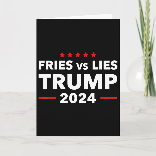 Pommes Frites Vs Lögner Trump 2024 Franska Frites  Kort (Framsida)
