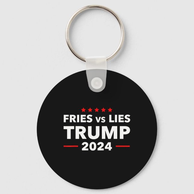 Pommes Frites Vs Lögner Trump 2024 Franska Frites  Nyckelring (Framsida)