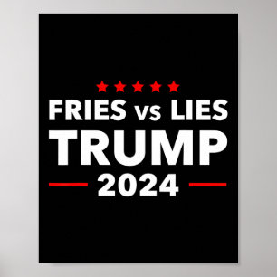Pommes frites Vs lögner Trump 2024 Franska pommes Poster