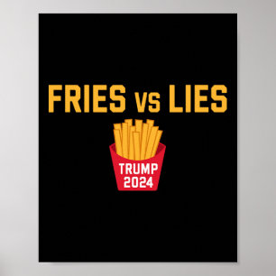 Pommes Frites Vs Lögner Trump 2024 Trump 2024 Pomm Poster